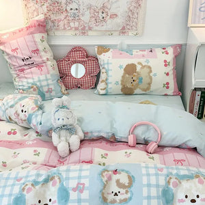 VILZSTUDIOS Adorable Zipper Duvet Cover Bedding Set