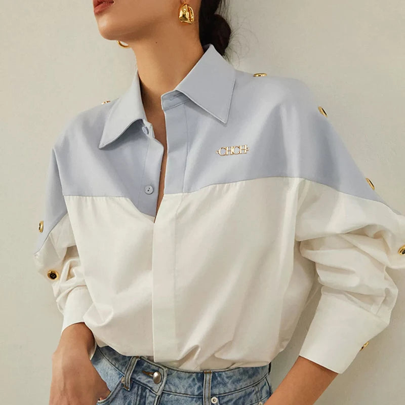 VILZSTUDIOS Patchwork Long Sleeve Shirt