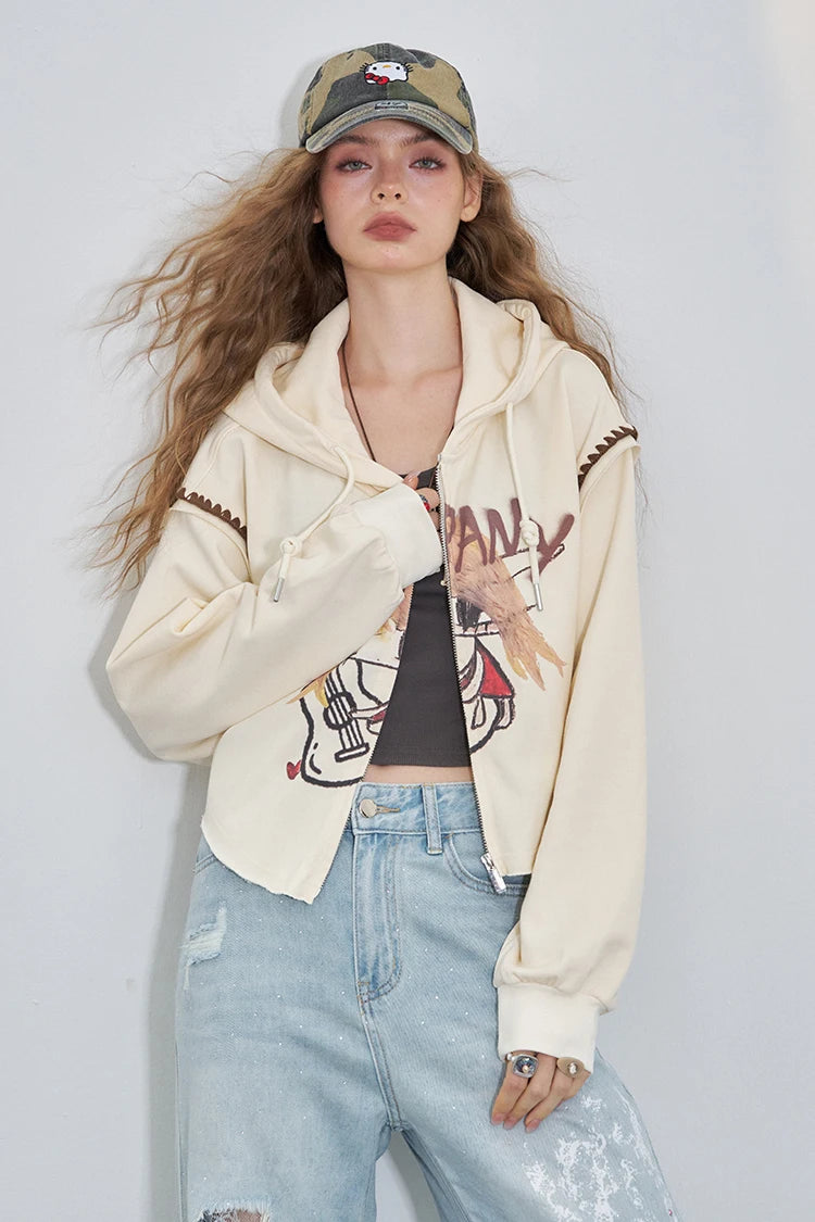 VILZSTUDIOS Original Graphic Cropped Hoodie