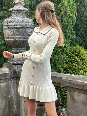 VILZSTUDIOS Elegant Knitted Button Down Dress