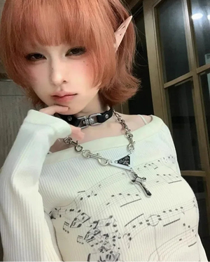 VILZSTUDIOS Edgy Print Long Sleeve Top