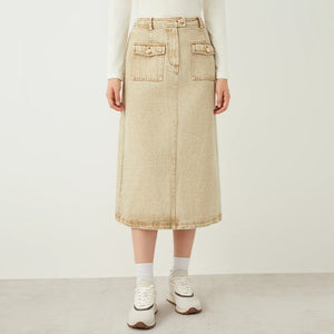 VILZSTUDIOS Luxury High Quality Pure Cotton Jeans Skirts