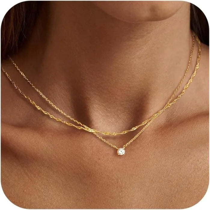 VILZSTUDIOS Gold Plated Diamond Necklace