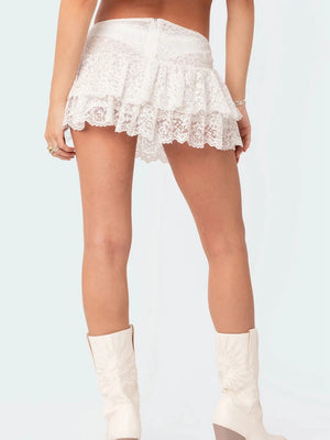 VILZSTUDIOS Lace Ruffle Mini Skirt Aline Fairycore