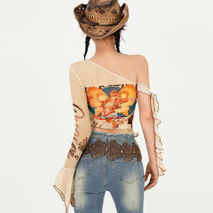 VILZSTUDIOS Spicy Fungus Design Slim Fit T-Shirt