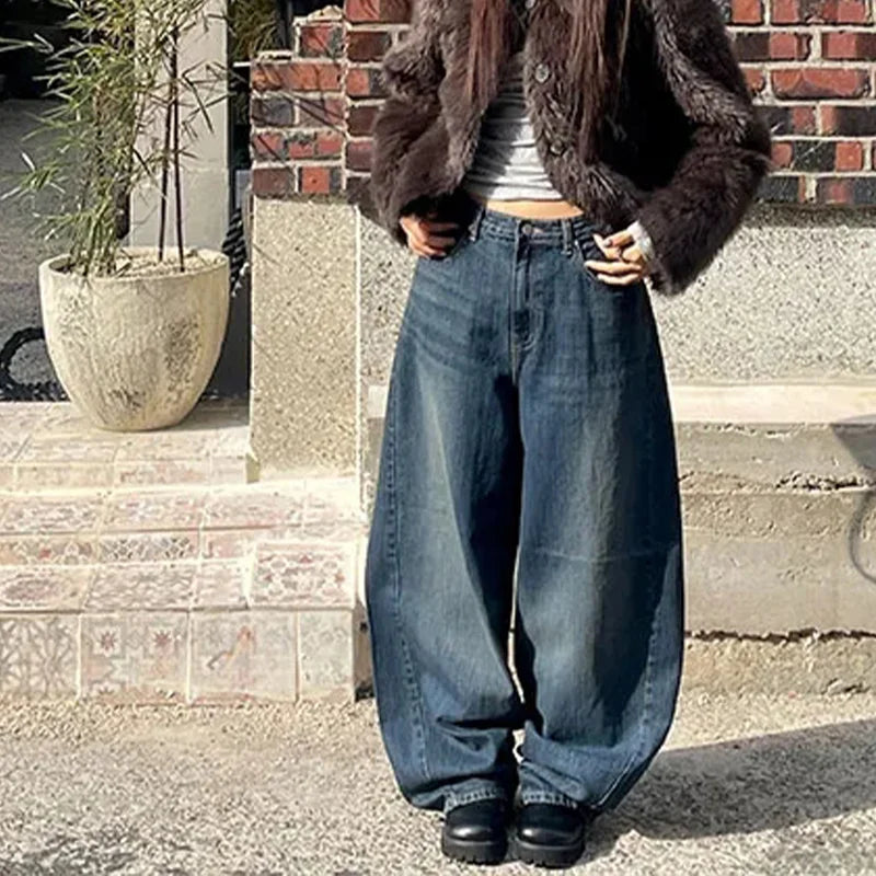 VILZSTUDIOS Vintage Baggy Blue Wide Jeans