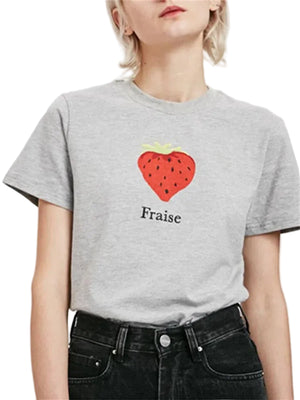VILZSTUDIOS Strawberry Gray T-Shirt