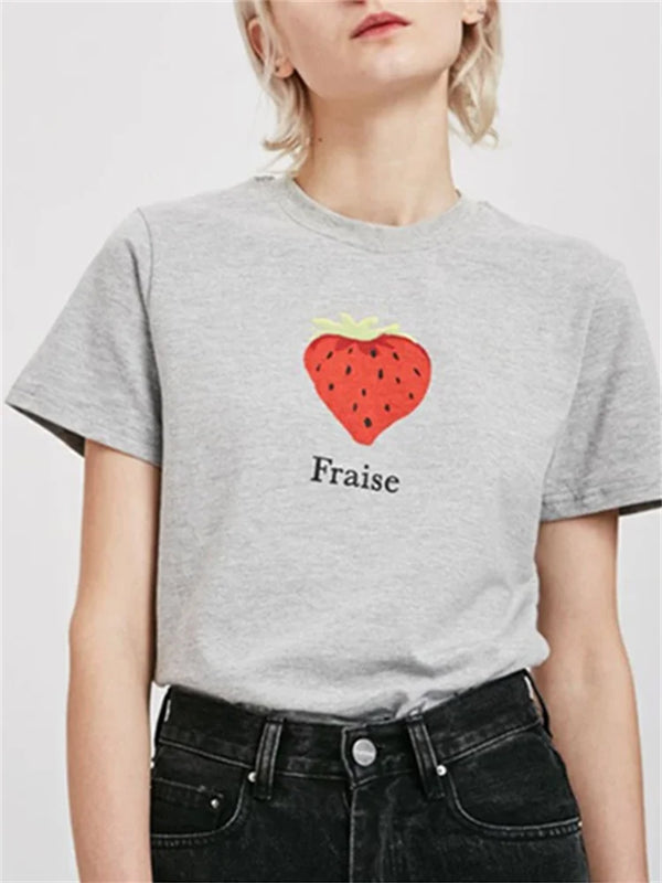Strawberry Gray T-Shirt