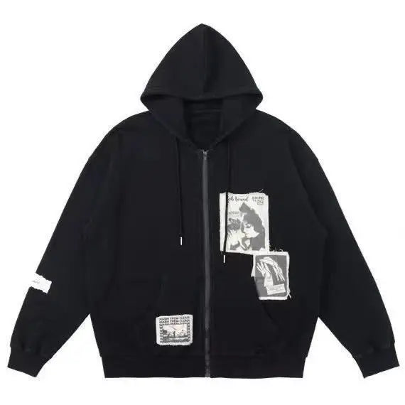 VILZSTUDIOS Aesthetic Oversized Zip-Up Hoodie