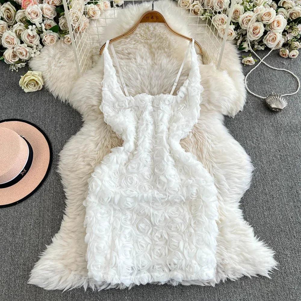 VILZSTUDIOS Floral Lace Elegant Sleeveless Backless Dress