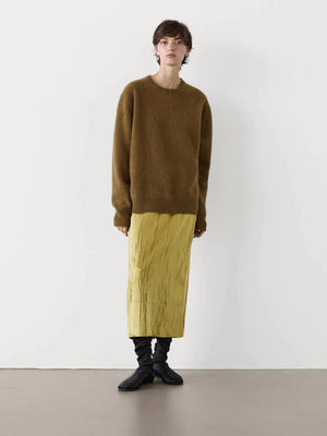 VILZSTUDIOS Brown Slouchy Round Neck Sweater