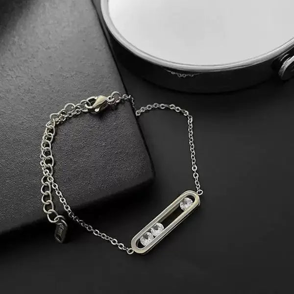 VILZSTUDIOS Square Round Zircon Pendant Necklace
