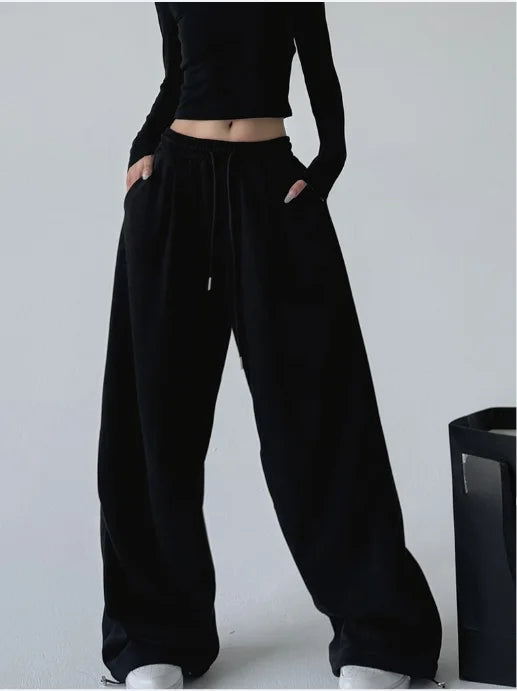 VILZSTUDIOS Gray Wide Leg Drawstring Pants