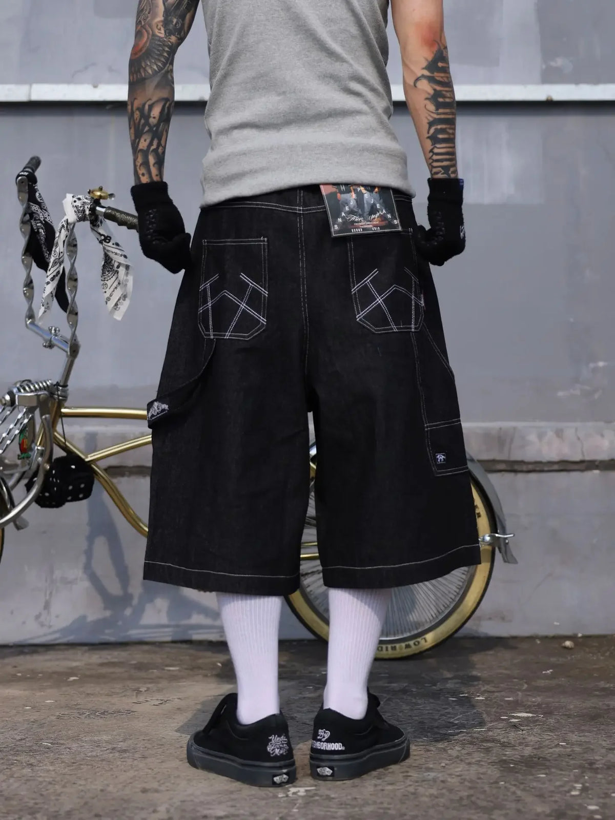 VILZSTUDIOS Wide Leg Oversized Denim Summer Jeans Shorts