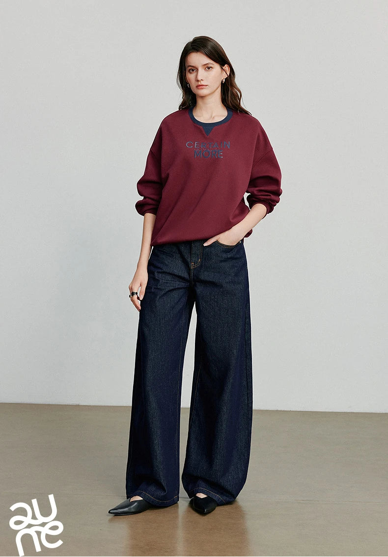 VILZSTUDIOS Contrasting Color Splicing Letter Print Shirt
