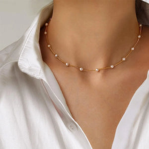 VILZSTUDIOS Gold Pearl Necklace