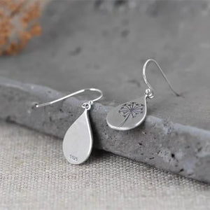 VILZSTUDIOS Vintage Sterling Silver Dandelion Drop Earrings