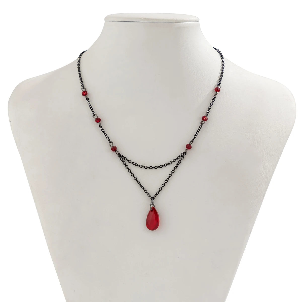 VILZSTUDIOS Gothic Crystal Beads Chain Necklace