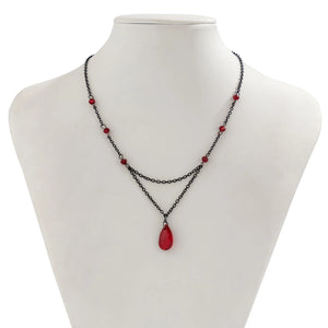 VILZSTUDIOS Gothic Crystal Beads Chain Necklace