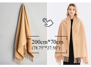 VILZSTUDIOS Winter Scarf Women  Wool Scarves Adult Scarves for ladies 100% Wool scarft women Fashion Cashmere Poncho Wrap