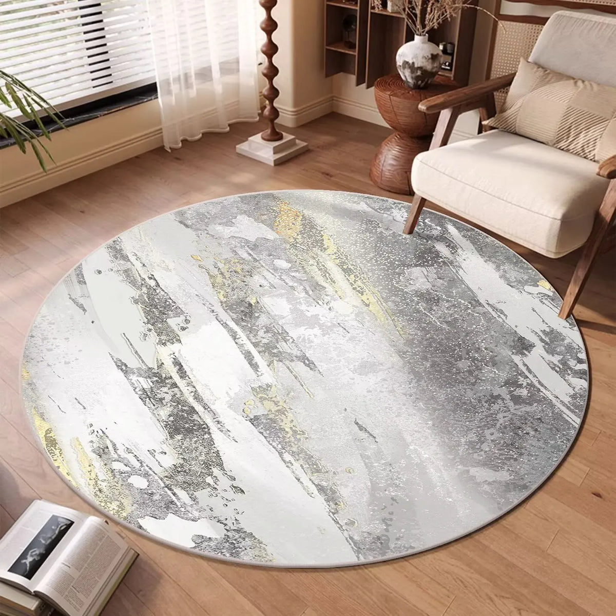 VILZSTUDIOS Modern Abstract Round Rug