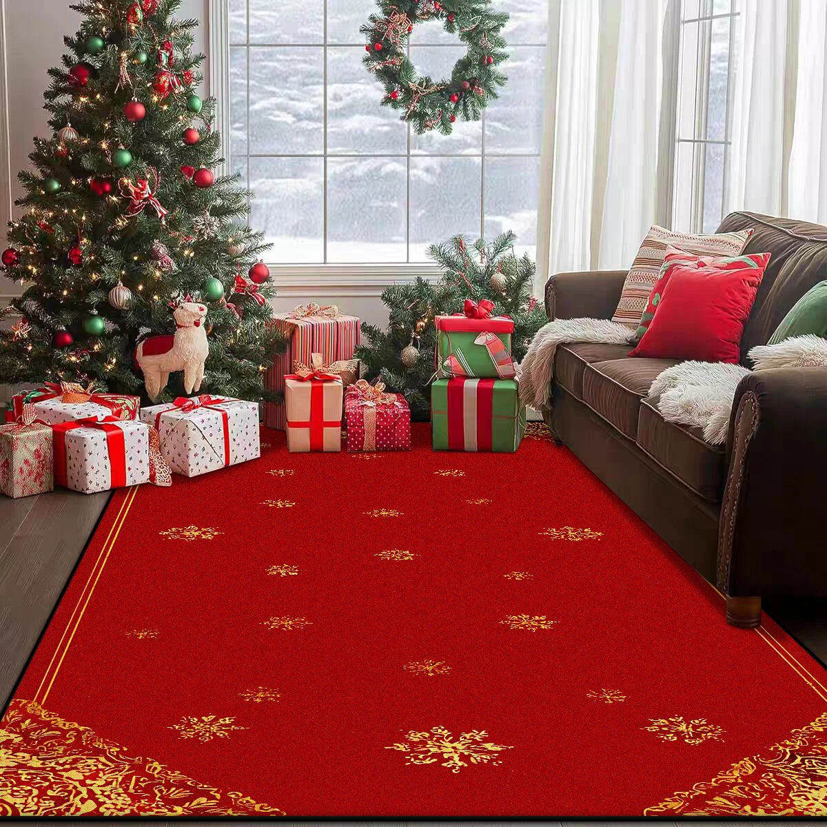 VILZSTUDIOS Luxurious Festive Red Rugs