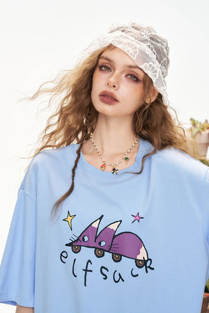 VILZSTUDIOS Comfy Casual Loose Cotton T-Shirt