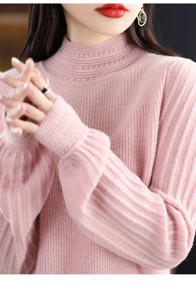 VILZSTUDIOS Cozy Knit High Collar Sweater