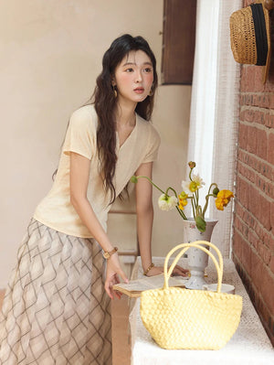 VILZSTUDIOS Short Sleeved Knitted T-Shirt