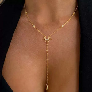 VILZSTUDIOS Fashion Gold Color Y-Shaped Necklace