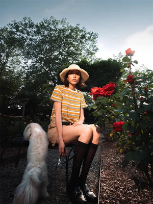 VILZSTUDIOS Elegant Multicolor Striped T-Shirt