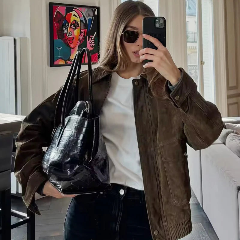 VILZSTUDIOS Casual Suede Jacket