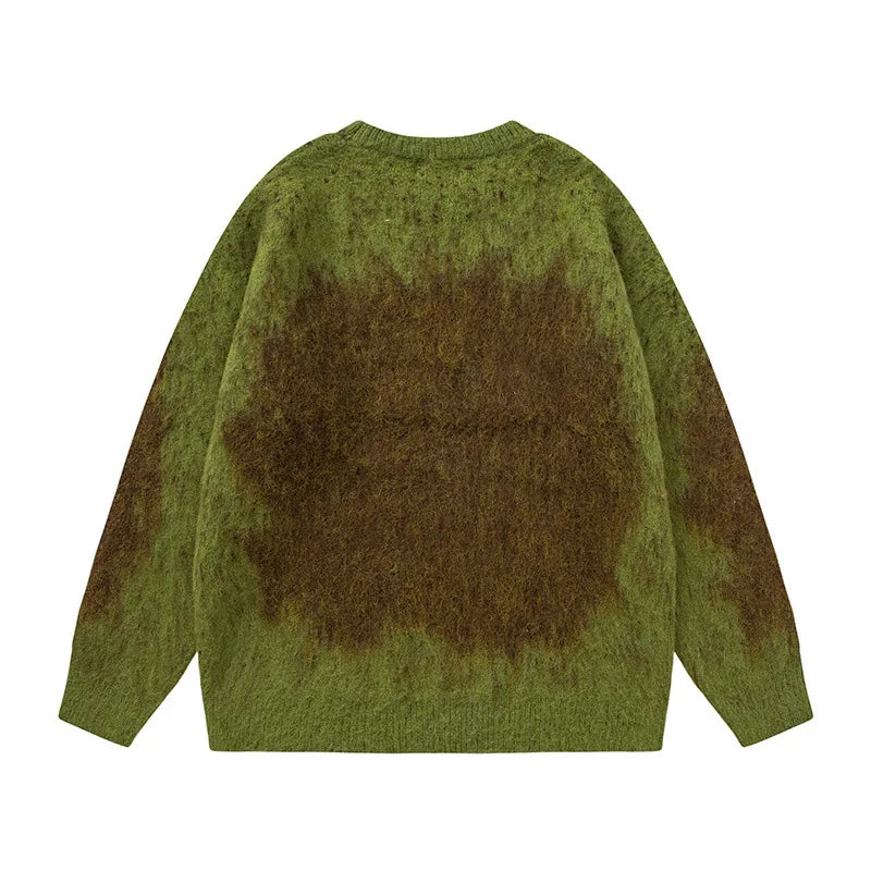 VILZSTUDIOS Oversized Gradient Ombre Fuzzy Sweater