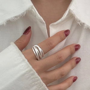 VILZSTUDIOS Punk Geometric Stackable Matte Ring