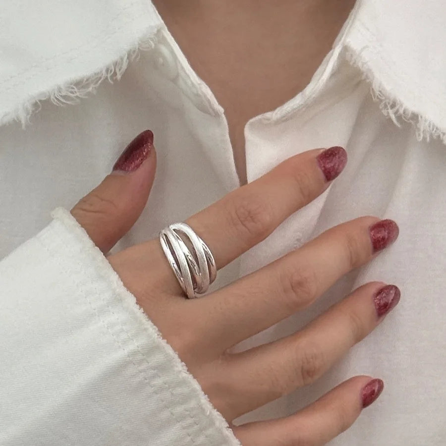 VILZSTUDIOS Punk Geometric Stackable Matte Ring
