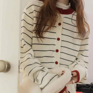 VILZSTUDIOS Everyday Striped Knitted Cardigan