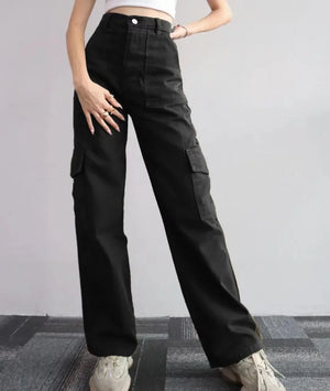 VILZSTUDIOS Solid Color Straight Leg Pants