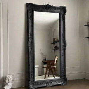 VILZSTUDIOS French Vintage Furniture Full-Length Wooden Frame Mirror Hotel Artistic Decorative Mirror Wedding Dress Store Dressing Mirror