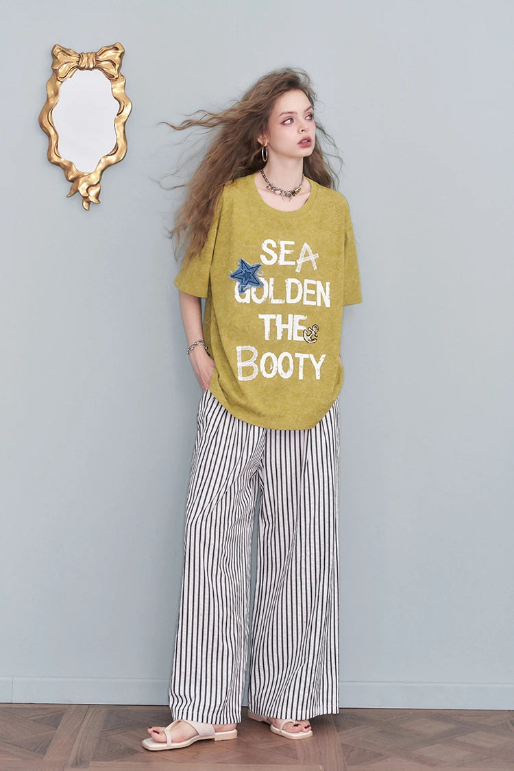 VILZSTUDIOS Casual Sea Star Graphic T-Shirt