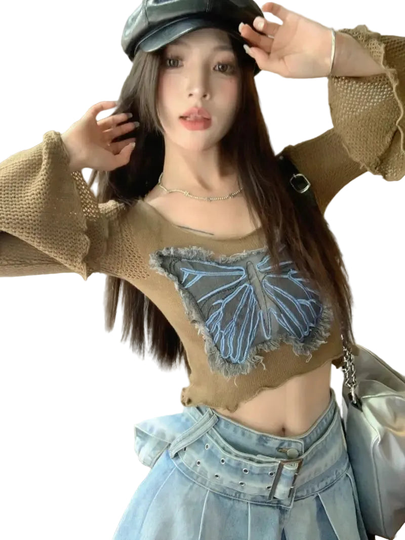 VILZSTUDIOS Butterfly Short Knit Shirt