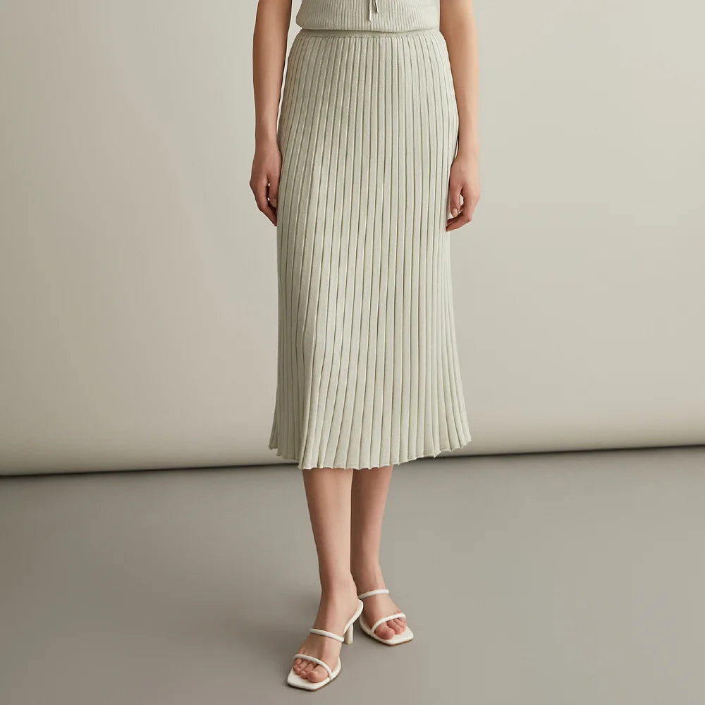 VILZSTUDIOS Elegant High Quality Merino Wool Skirt