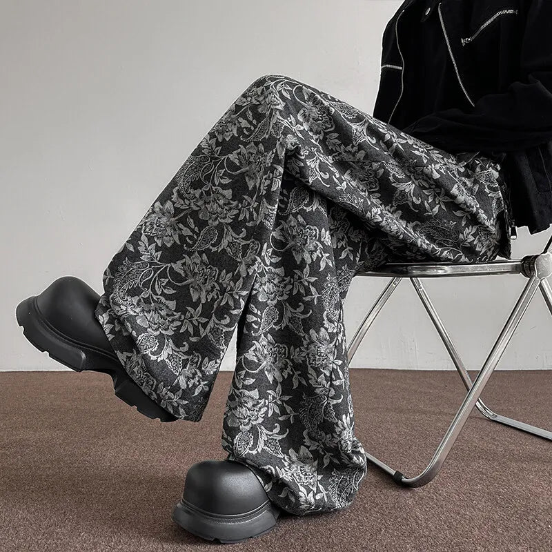 VILZSTUDIOS Floral Baggy Gothic Pattern Pants