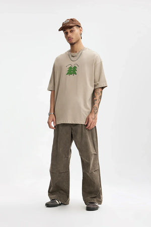 VILZSTUDIOS Heavy Washed Straight Leg Pants