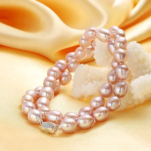 VILZSTUDIOS Fancy 925 Sterling Silver Pearl Necklace