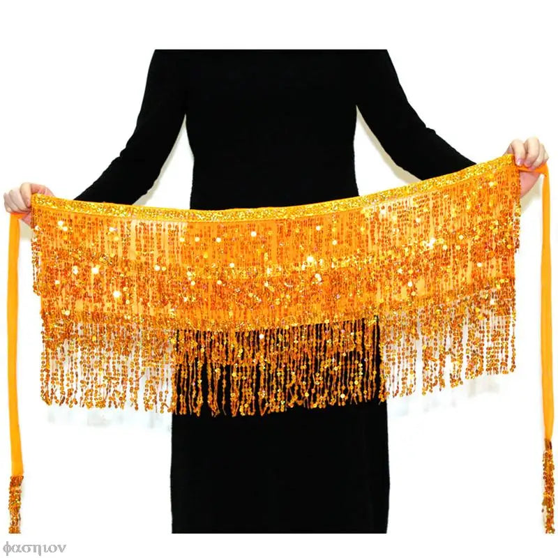 VILZSTUDIOS Glittery Sexy Belly Dance Hip Scarf