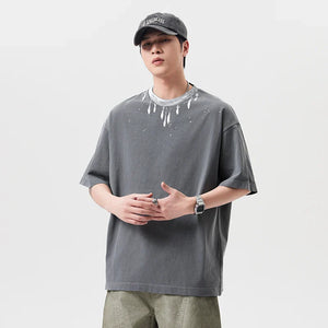 VILZSTUDIOS Loose Fit Casual Cotton T-Shirt