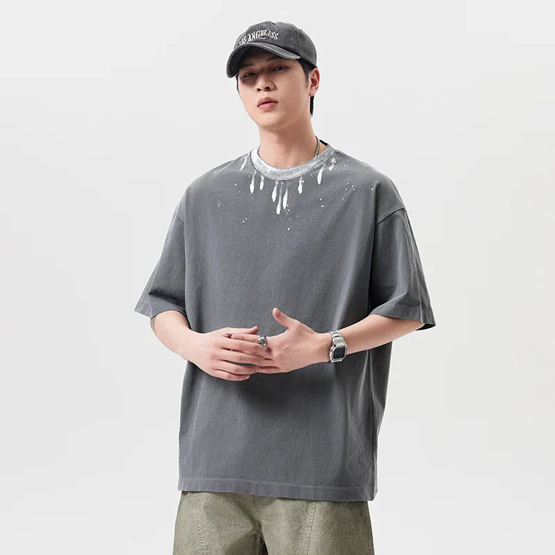 VILZSTUDIOS Loose Fit Casual Cotton T-Shirt