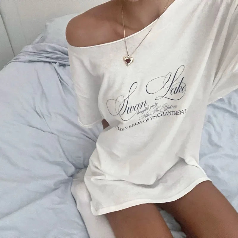 VILZSTUDIOS Chic Versatile Off Shoulder T-Shirt