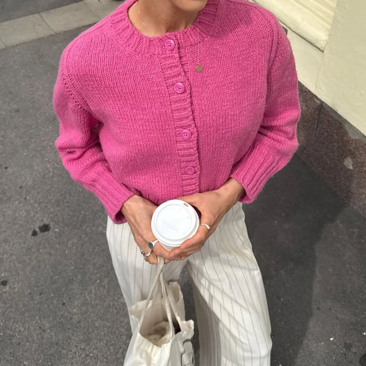 VILZSTUDIOS Cozy Knit Button-Up Cardigan
