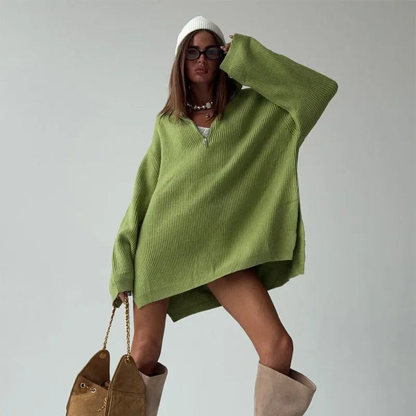 V-Neck Knit Sweater